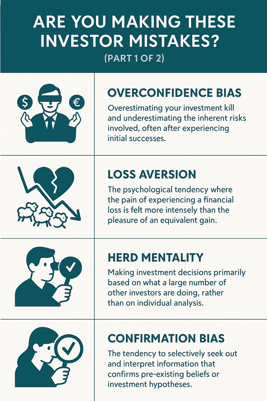 4-2 3 - TheFinSense An illustration depicting an overconfident investor, a key trap in investor psychology.