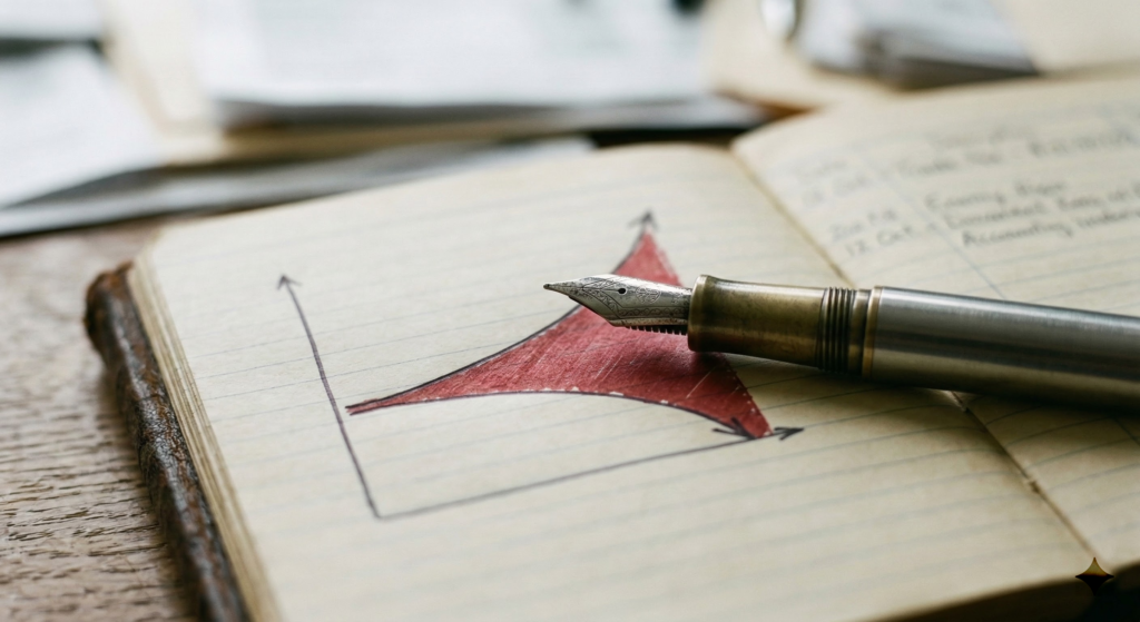 The 20-Year Convenience Tax Wedge A financial ledger showing a diverging exponential growth chart, visually explaining the mathematical difference in terminal wealth for robo-advisor vs DIY.