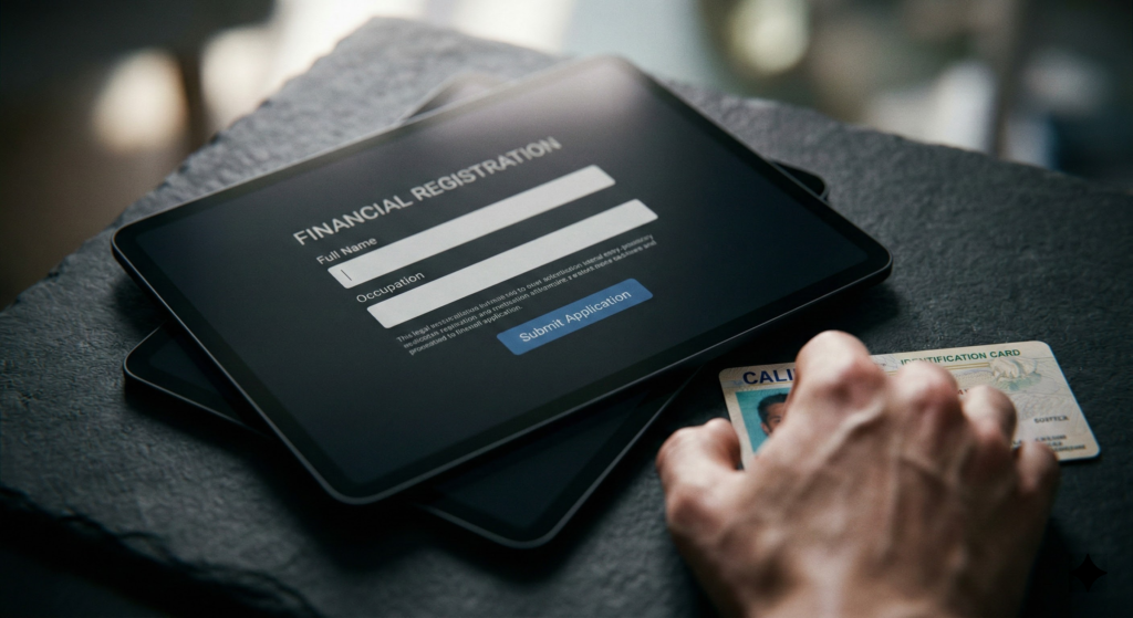 Preparing the required identification documents to officially open your brokerage account online.