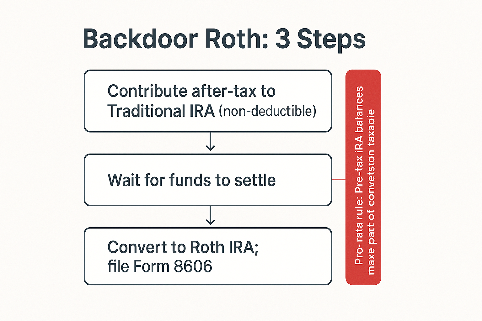 roth-trad-decision-tree Simple decision tree guiding the user to Traditional, Roth, Backdoor Roth, or a blended approach.