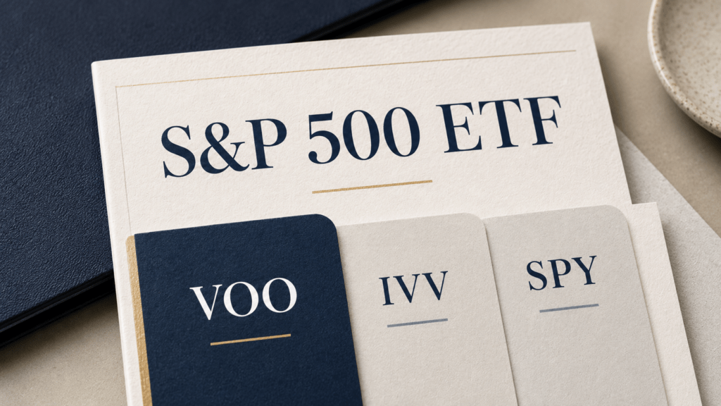 How to Invest in S&P 500 ETFs: SPYM vs VOO vs IVV vs SPY 2 Decision guide comparing SPYM, VOO, IVV, and SPY for long-term investing and trading