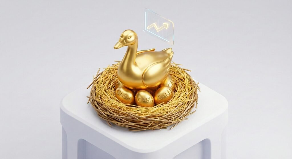 Dividends 101 concept art showing the compound interest snowball effect.