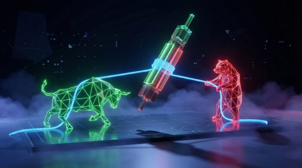 The Daily Tug-of-War - TheFinSense Chart showing basic candlestick anatomy including body and wicks