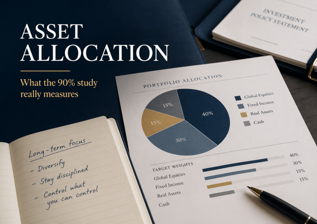Asset Allocation Strategy: Pick a Portfolio You Won’t Abandon 5 Asset allocation strategy comparison showing what the 90 percent study measures and what it does not