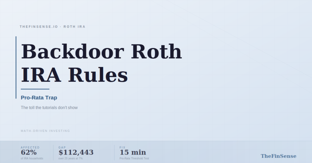 2026 backdoor Roth IRA rules pro-rata trap costing $112,443 over 25 years