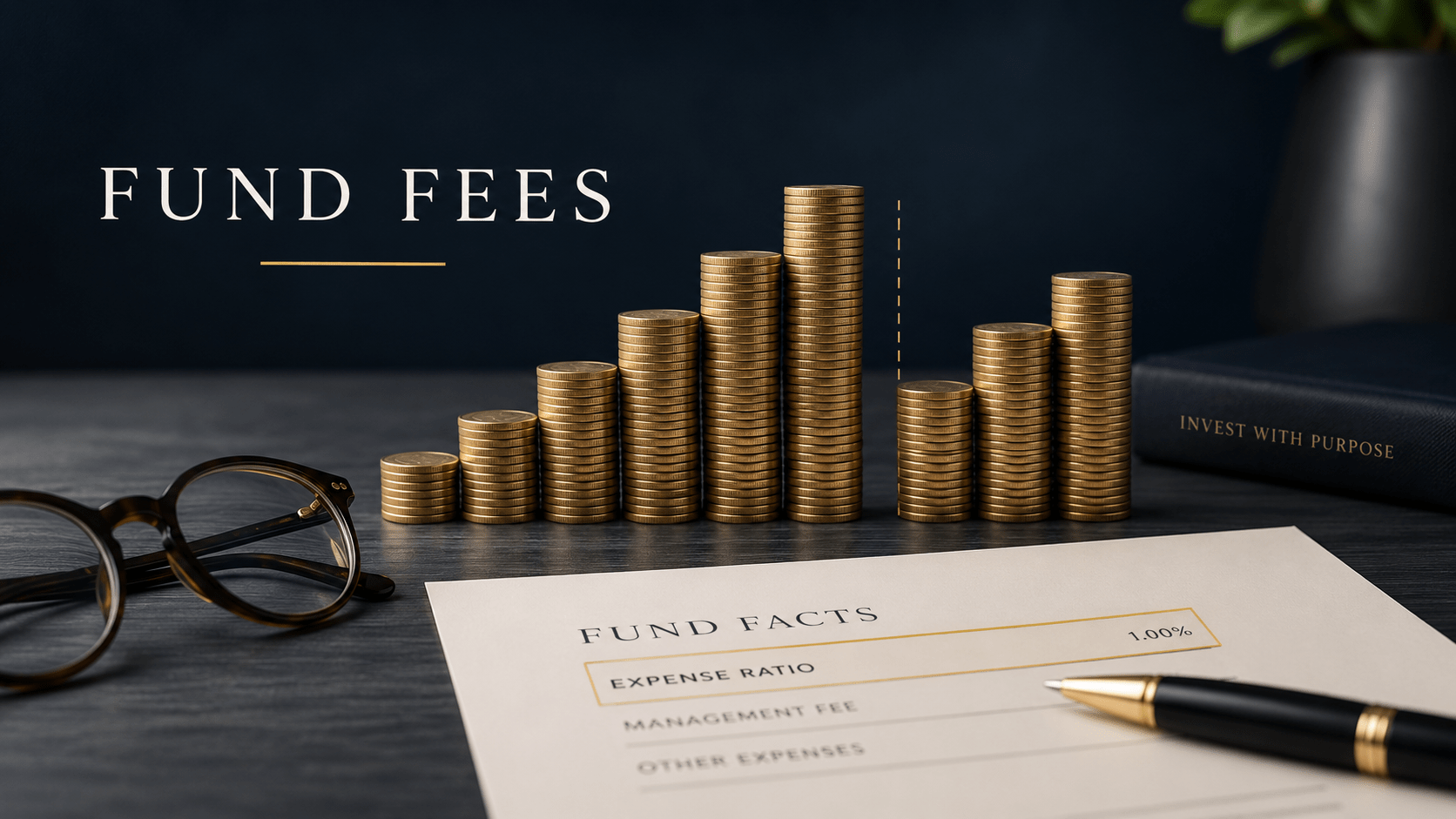Expense ratio impact comparison between a low-cost index fund and a higher-fee fund over a long horizon