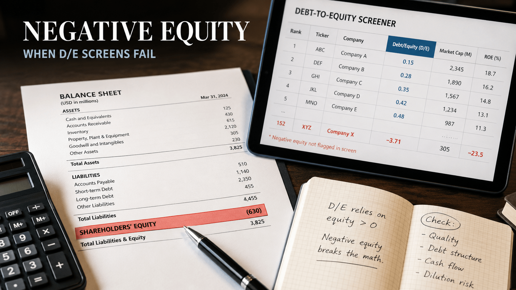 Why Negative Book Equity Breaks S&P 500 D/E Screens