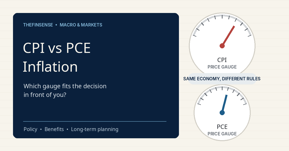 CPI vs PCE inflation gauges compared for Federal Reserve policy and retirement planning