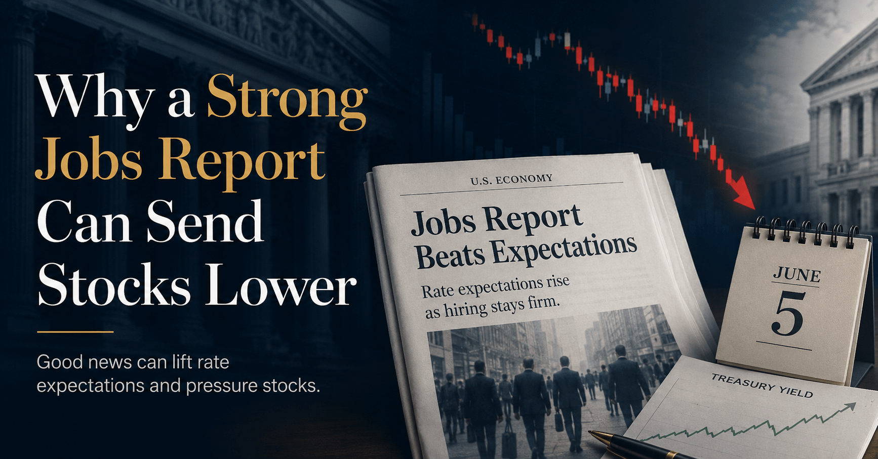 Strong jobs report stocks lower as rate expectations rise after the May 2026 payroll release