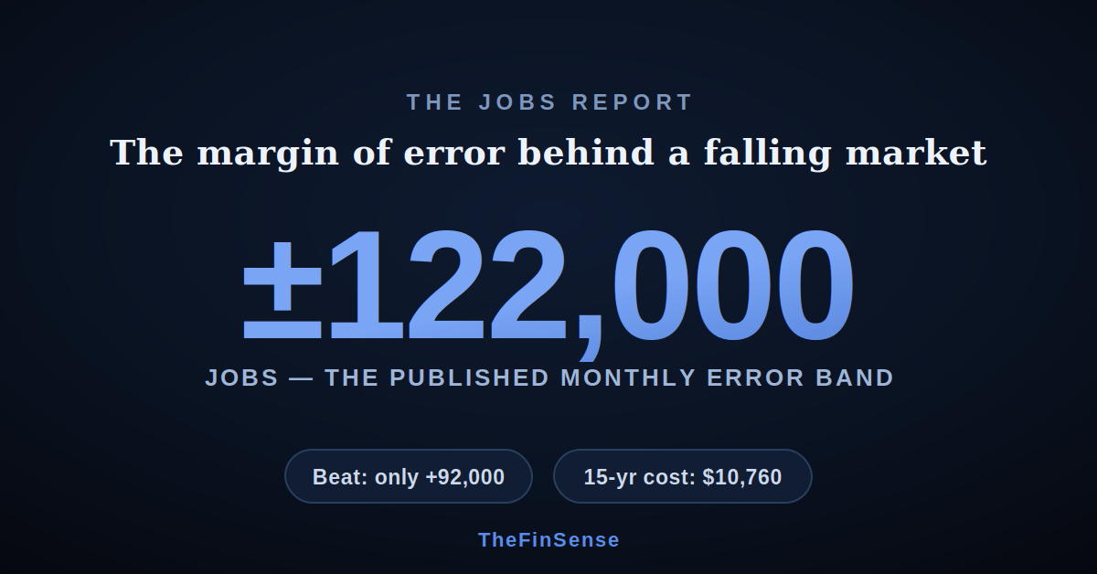 Jobs Report 122,000 Margin of Error - TheFinSense Analysis Why a strong jobs report can send stocks lower: the 122,000-job margin of error behind a market drop