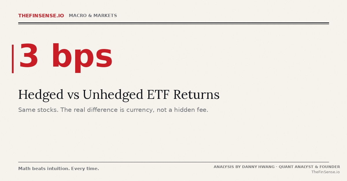 Chart of the $9,971 gap between hedged HEFA and unhedged EFA over twelve years