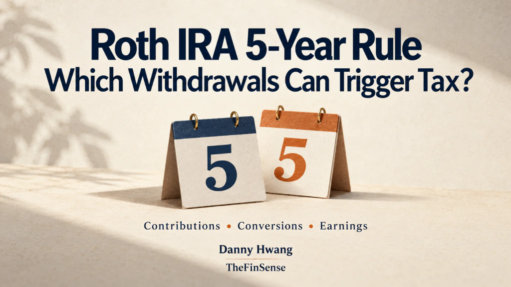 Roth IRA 5-year rule illustrated by two calendars representing separate five-year periods.